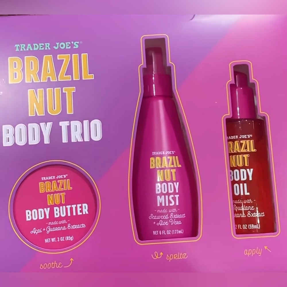 Brazil Nut Body Trio NWT